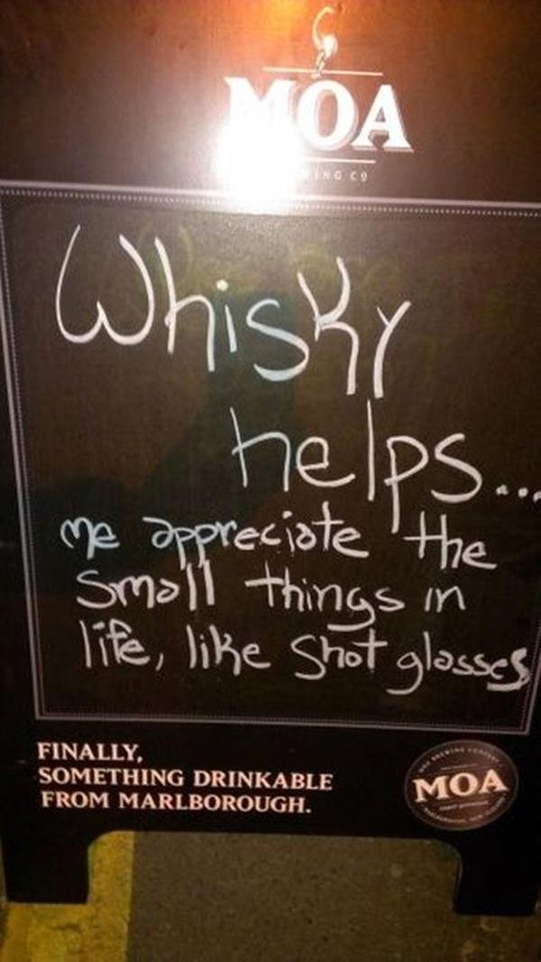 Whisky helps me appreciate the small things in life – like shot glasses
